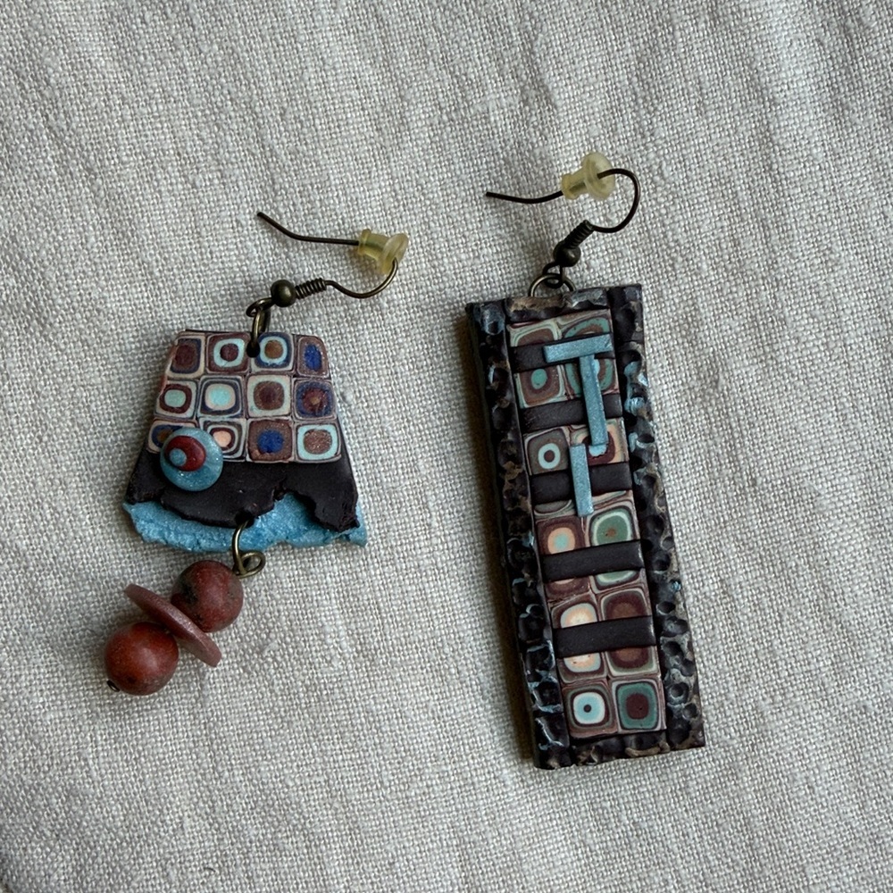 🧚🏼‍♀️ Unique 🧚🏼‍♀️Handmade Abstract Earrings
